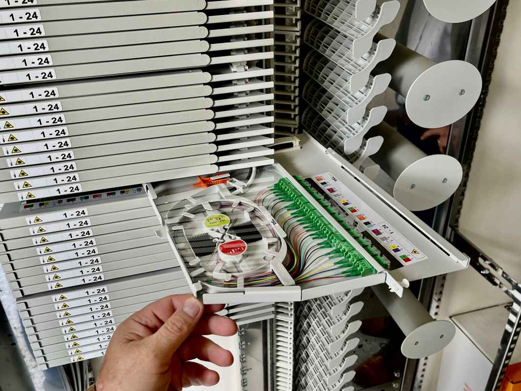 Das Innere der Verteilstation.